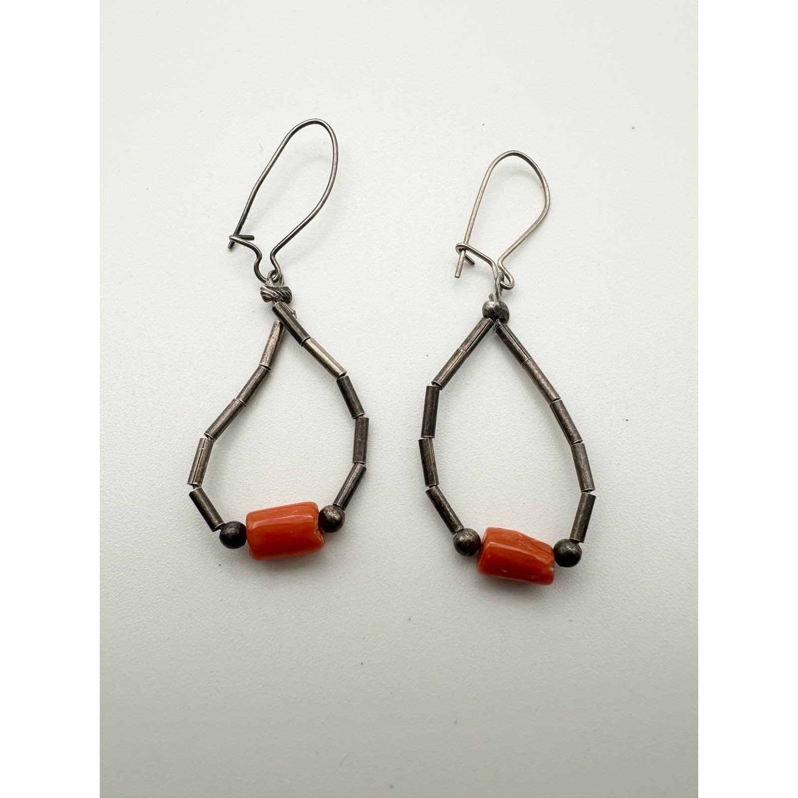 Sterling Silver Coral Earrings